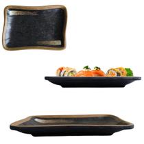 Travessa Petisqueira Prato Oriental Preto 100% Melamina