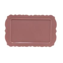 Travessa Porcelana Fancy Rosê 42x26x3cm - WOLFF