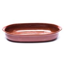 Travessa Porcelana Oval 940 Ml Vermelho