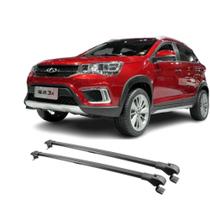 Travessa Projecar Tiggo 1 Todos os Anos Preta Slim Fina(par) Suporta Até 45Kg TS-8002