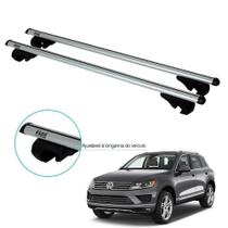 Travessa Rack de Teto Volkswagen Touareg Kiussi Belluno 120cm 70kg Prata Travessa Rack de Teto Volkswagen Touareg Kiussi Belluno 120cm 70kg Prata