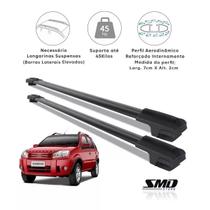 Travessa Rack Teto Larga Preto Aluminio Ecosport 2010 Á 2012 Travessa Rack Teto Larga Preto Aluminio Ecosport 2010 Á 2012