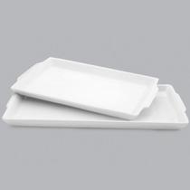Travessa Rasa Grande de Porcelana 2 cm x 19 cm x 36,5 cm