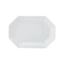 Travessa Rasa Oitavada Oval 28 cm Porcelana Schmidt - Mod. Prisma