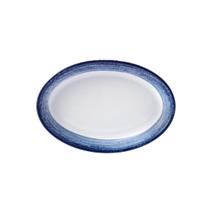 Travessa Rasa Oval 17cm Porcelana Schmidt - Dec. Esfera Azul 2413