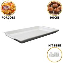 Travessa Rasa Pequena Porcelana Branca 30 x 17,5 cm Buffet Bistro Pub Servir Porções Bar Restaurante Travessa Rasa Pequena Porcelana Branca 30 x 17,5 cm Buffet Bistro Pub Servir Porções Bar Restaurante