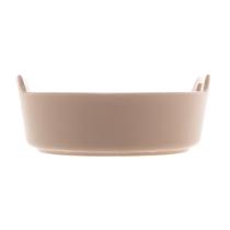 Travessa Redonda de Porcelana Nordica Cinza Matt 22 x 9cm
