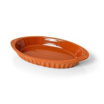 Travessa Refrataria Bandeja Forno com Alça 33cm Tuzla Mocca