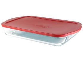 Travessa Refratária de Vidro Retangular Linha Borcam 3.850 ml