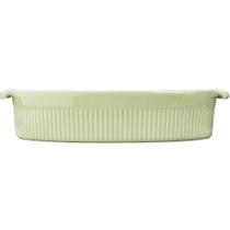 Travessa Refratária Oval M 32,5cm Verde Chá 1,8 L Porcelana Travessa Refratária Oval M 32,5cm Verde Chá 1,8 L Porcelana