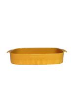 Travessa Refratária Porcelana Tipo Marinex Amarelo 37x26cm 5Litros