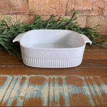 Travessa Refratária Quadrada Germer com Asa 21x21 cm Branca