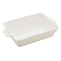 Travessa Refratário de Porcelana com Alça Basic Assadeira Branco 2816,5cm Lyor