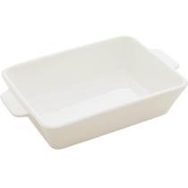 Travessa Refratário de Porcelana com Alça Basic Lyor 28x17cm Assadeira Servir Branco