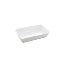 Travessa Refratario de Porcelana Retangular Branco 20cm Travessa Refratario de Porcelana Retangular Branco 20cm