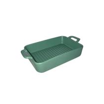 Travessa ret gourmand verde porcelana - WINTH