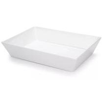 Travessa Retangular 2,2l Branca Servir a Mesa Salada Sobremesa Risoto Petisco Coza Travessa Retangular 2,2l Branca Servir a Mesa Salada Sobremesa Risoto Petisco Coza