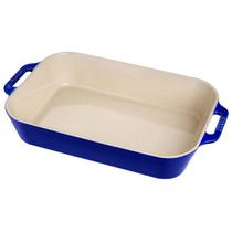 Travessa Retangular Cerâmica Azul Marinho 34 x 24 cm - Staub