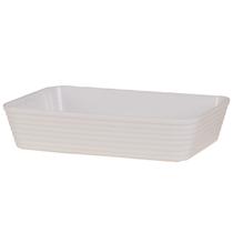 Travessa Retangular Com Friso LE CHEF 27,5x19x6Cm Branca 1823 PARAMOUNT Travessa Retangular Com Friso LE CHEF 27,5x19x6Cm Branca 1823 PARAMOUNT