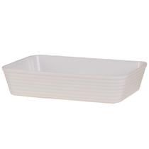 Travessa Retangular Com Friso LE CHEF 33x23x6Cm Branca