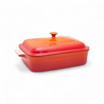 Travessa Retangular com Tampa Le Creuset 32cm Laranja