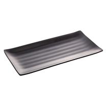 Travessa Retangular de Melamina Tóquio Preta 35,5cm x 16,5cm x 2,5cm - Lyor