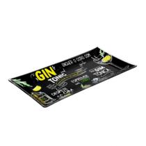 Travessa Retangular De Vidro Gin Tonic - Petisqueira Travessa Retangular De Vidro Gin Tonic - Petisqueira