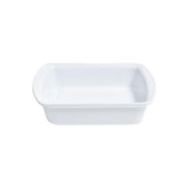 Travessa Retangular Em Cerâmica 24x19cm 1l Kenya Branca