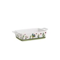 Travessa Retangular em Porcelana Egan Cocorico Verde 25,5x13cm: O Charme do Design Italiano em sua Mesa