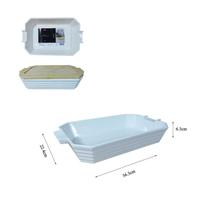 Travessa Retangular Galway Ceramica C/ Tampa Bambu 22,5x36xm Wellmix Travessa Retangular Galway Ceramica C/ Tampa Bambu 22,5x36xm Wellmix