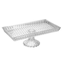 Travessa Retangular Geneva c/Pé em Cristal 34,5x18,5x11,5 cm Travessa Retangular Geneva c/Pé em Cristal 34,5x18,5x11,5 cm