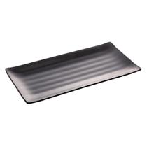 Travessa Retangular Lyor Tóquio de Melamina Preta 30cm
