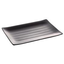 Travessa Retangular Lyor Tóquio Melamina Preta 24,5cm