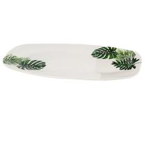 Travessa Retangular Melamina Decorada Folhas 45cm - FRG2327 Frigopro