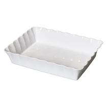 Travessa Retangular Para Alimentos Canelatta Le Chef Branca 22x14x6cm