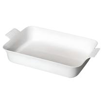 Travessa Retangular Para Alimentos Com Alça Branco 43x27x8cm