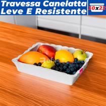 Travessa Retangular Para Servir Le Chef Canelatta Branca Paramount 30x22 Travessa Retangular Para Servir Le Chef Canelatta Branca Paramount 30x22