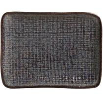 Travessa Retangular Pequena 18x14cm Juta Titanium Sushi Sashimi Porto Brasil Travessa Retangular Pequena 18x14cm Juta Titanium Sushi Sashimi Porto Brasil