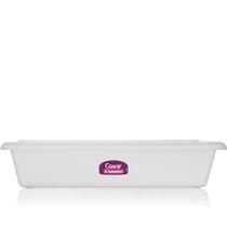 Travessa Retangular Plástica Grande Branca 19,83L Sanremo