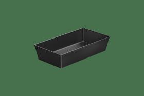 Travessa Retangular Uno em Plástico Preto 3L 32x17x7cm - Coza