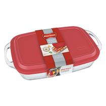 Travessa Retangular Vidro Alta C Tampa 3,5L Seletta Marinex