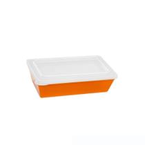 Travessa Stillo Com Tampa P 2L Tropical Laranja