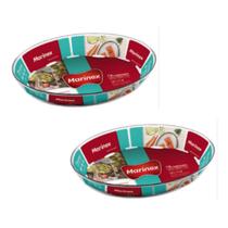 Travessa Vidro Assados e sobremesas 1,6L Nadir Marinex 2Un