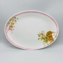 Travessa Vidro Opalino Páscoa La Patisserie 33x28cm