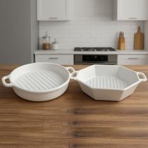 Travessas Assadeira Petisqueira Restaurante Servir Jogo 2pçs