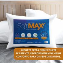 Travesseiro 100% Algodão Suporte Firme Percal 200 Fios Antialérgico - Soft Max