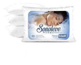 Travesseiro Adulto Sonoleve 50 x 70 cm enchimento Fibra de Poliéster Siliconada Trisoft Travesseiro Adulto Sonoleve 50 x 70 cm enchimento Fibra de Poliéster Siliconada Trisoft