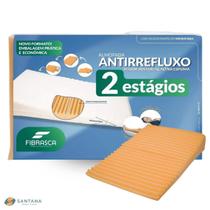 Travesseiro Almofada Anti Refluxo Adulto 2 Estágios 80x60x15 C/ Capa e Toque Massageador - Fibrasca