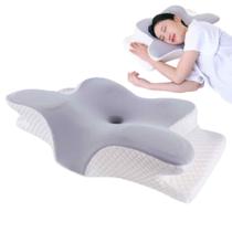 Travesseiro Almofada Cervical Ortopédico Com Espuma de Memória Para Relaxamento Alívio de Dores Travesseiro Almofada Cervical Ortopédico Com Espuma de Memória Para Relaxamento Alívio de Dores