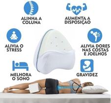 Travesseiro Almofada Postura Pernas Pés Joelhos Lavável Ortopédico Macio Confortável - GRUPO SHOPMIX